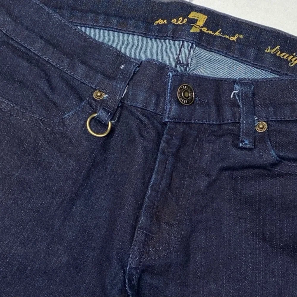 7 FOR ALL MANKIND Straight Leg Jeans with Pocket Detail